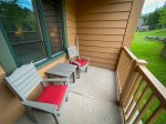 The condo`s private balcony offers ski in ski out access to Chair 3 at Whitefish Mountain Resort.